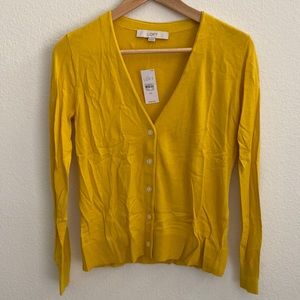 NWT Loft mustard cardigan